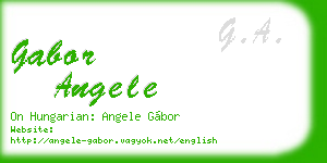 gabor angele business card